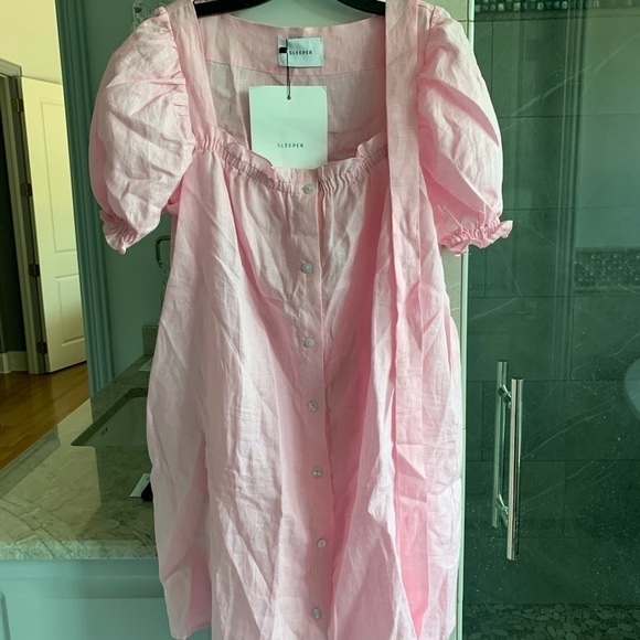 SLEEPER BRIGITTE MINI DRESS IN PINK - Picture 10 of 16